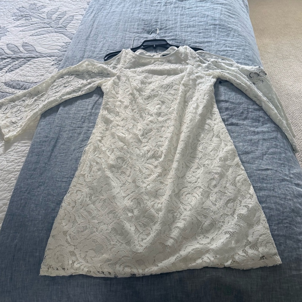 Adrianna Papell Cream Lace Dress